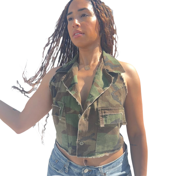 Camo Halter Top