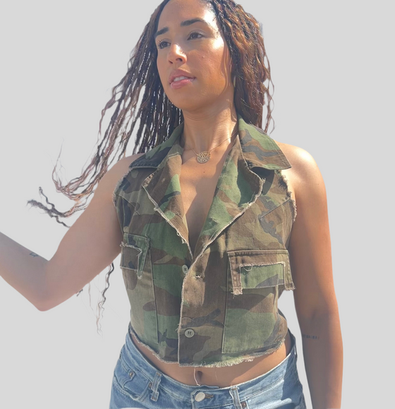 Camo Halter Top
