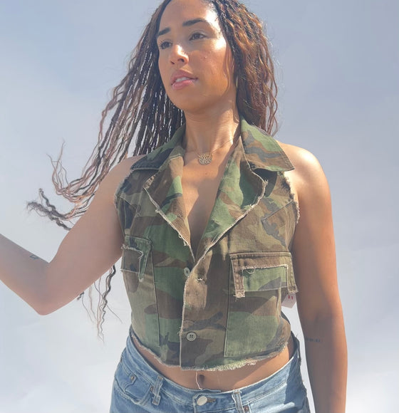 Camo Halter Top